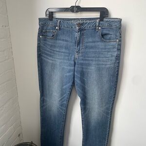 70% Cotton Denim Y2K American Eagle rip and bleaching detailed jeans